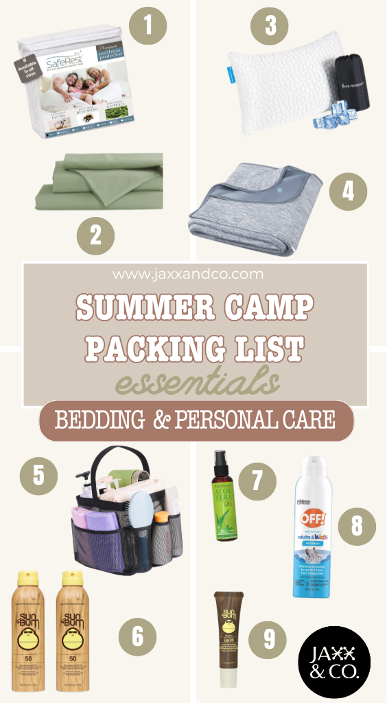 summer camp bedding