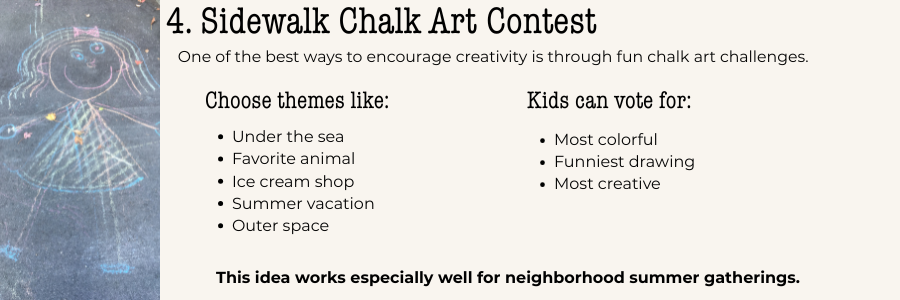 Sidewalk chalk art contest game