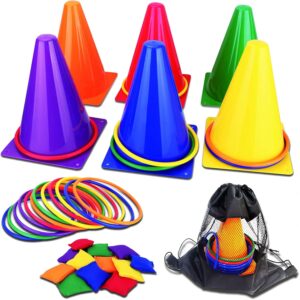Sidewalk Game ideas cones and bean bags